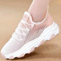 Damen Sportliche Flex-Sneakers mit atmungsaktivem Obermaterial und dämpfender Sohle – Rosa