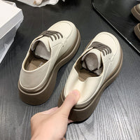 Damen Komfortable Plateauschuhe mit stilvollem Design – Cremeweiß