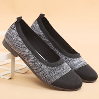 Damen Bequeme Ballerinas mit flexiblem und atmungsaktivem Obermaterial – Schwarz