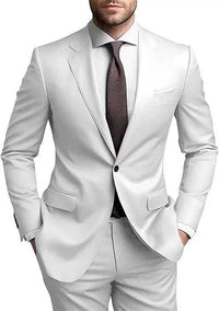 Herren Hochzeitsgast Anzug | Blazer und Hosen – Weiß