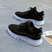Damen Atmungsaktive Lauf-Sneakers mit flexibler Dämpfung – Schwarz