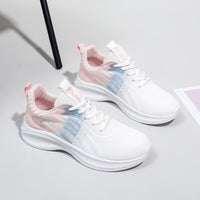 Damen Atmungsaktive Lauf-Sneaker mit flexibler Dämpfungstechnologie – Weiß