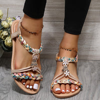 Cecile sandalen damen | Sommer Vintage Bohemian Modische Sandalen mit Farben – Beige