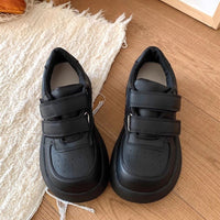 Damen Komfortable und stylische Sneaker mit Klettverschlüssen – Schwarz