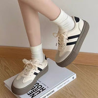 Damen Freizeit Sneakers mit ergonomischer Passform und rutschfester Sohle – Beige