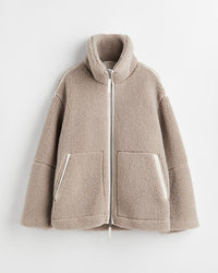 Mirella | Teddy Fleece Jacke – Beige