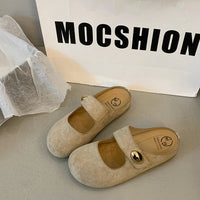 Damen Bequeme Clogs mit elegantem Riemen und modischer Verzierung – Aprikose