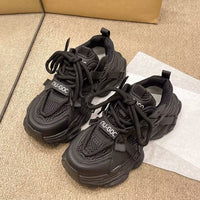 Damen Sportliche Chunky Sneakers mit verbesserten Dämpfungseigenschaften – Schwarz