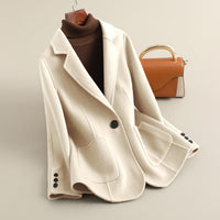 Rennly Wool Blazer Jacket – Beige