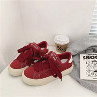 Damen Sportliche Sneakers mit modischem Design und komfortabler Sohle – Rot