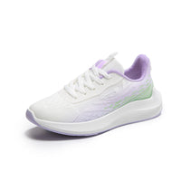 Damen Atmungsaktive Lauf-Sneaker mit flexibler Dämpfung und rutschfester Sohle – Weißlila