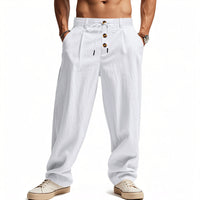 Hendrik | Herren Atmungsaktive Leinenhose – Weiß