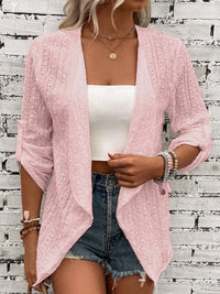 Damen Leichte Schichtenjacke aus atmungsaktiver Struktur – Rosa