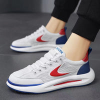 Damen Sportliche Sneakers mit flexibler Sohle und atmungsaktivem Obermaterial – Rot