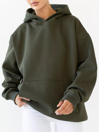 Heidi-Mode | Lässiger lockerer Pullover Sweatshirt – Olivegrün