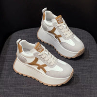 Damen Sportliche Damen Sneaker mit hohem Plateau und hochwertiger Dämpfung – Gelb