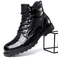 Pioneer | Vintage-Lederstiefel – Schwarz
