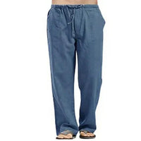 Heidi leinenhose mit kordelzug – Hellblau