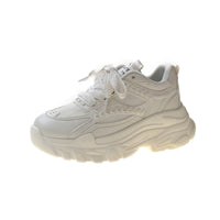 Damen Sportliche Chunky Sneakers mit innovativer Dämpfung und atmungsaktiver Oberflächenstruktur – Cremeweiß
