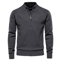 Logan™ | Offene Kragen-Strickjacke – Dunkelgrau