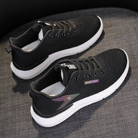 Damen Sportliche Lauf-Sneaker mit atmungsaktivem Mesh-Obermaterial und innovativer Dämpfungstechnologie – Schwarz