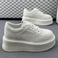 Damen Plateau-Sneaker mit ergonomischer Dämpfung und modischem Design – Cremeweiß