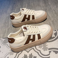 Damen Modische Plateau Sneakers mit klassischem Design und komfortabler Sohle – Khaki