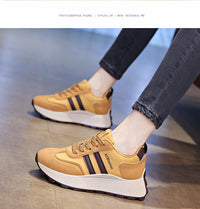 Damen Urbaner Freizeitsneaker mit dämpfendem Sohlenprofil und modischem Design – Gelb