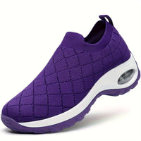 Damen Komfortable Slip-On Sneakers mit innovativer Luftpolstertechnologie – Lila