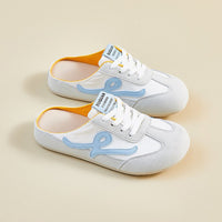 Damen Komfortable Slipper mit elastischen Schnürsenkeln – Blau