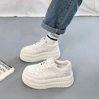 Damen Sneaker mit dicker Sohle – Cremeweiß