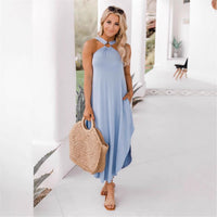 Claire™ | Neckholder-Kleid – Blau
