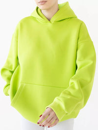 Heidi-Mode | Lässiger lockerer Pullover Sweatshirt – Gelb-grün