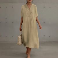 Jayela - Ein Kleid, das sommerliche Eleganz spielerisch verkörpert – Khaki