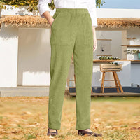 Sommerhose für Damen – Elegante Luftige Hose mit Gummibund – Hellgrün