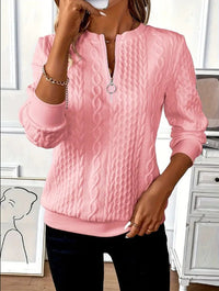 Damen PULLOVER MIT REISSVERSCHLUSS | MODERNER KOMFORT GARANTIERT – Rosa