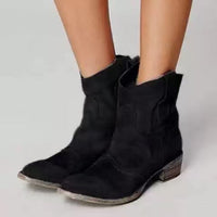 Karin® | Wildleder Stiefeletten – Schwarz