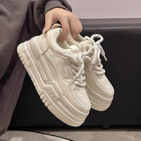 Damen Sportliche Chunky Sneaker mit innovativem Sohlenprofil – Weiß