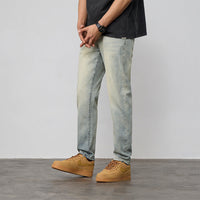 Caden | Retro Slim Fit Stretch-Jeans – Himmelblau