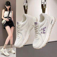Damen Sportliche Lauf-Sneaker mit atmungsaktivem Mesh-Obermaterial und gepolsterter Sohle – Lila