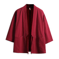 Romy | Leichte Kimono Wickeljacke – Rot