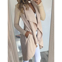 Heidi-Mode | Revers Schlank Lang Trench Coat – Beige