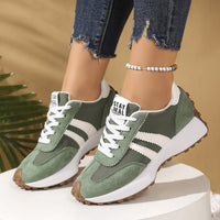 Damen Sportliche Sneakers mit rutschfester Sohle und atmungsaktivem Obermaterial – Grün