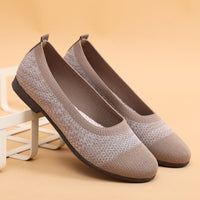 Damen Bequeme Ballerinas mit flexiblem und atmungsaktivem Obermaterial – Hellbraun