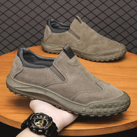 Damen Bequeme Slip-On Sneakers mit rutschfester Sohle – Braun