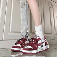 Damen Sportliche Sneakers mit auffälligem Design und komfortabler Dämpfung – Rot