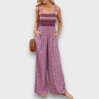 Seraphie – Floraler Jumpsuit – Violett