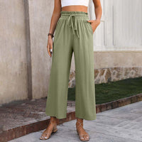Gaia Sommerhose | Elegante luftige sommerhosen damen – Grün