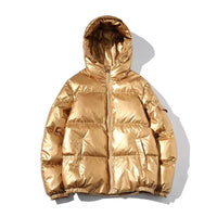 Greta | Gefütterte Thermo Steppjacke – Gold mit Kapuze