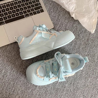 Damen Modische Sneakers mit einzigartigem Schnürsystem und bequemer Sohle – Blau